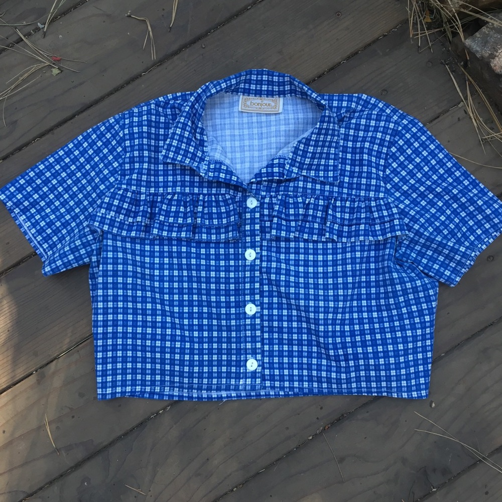 Bonjour vintage crop top